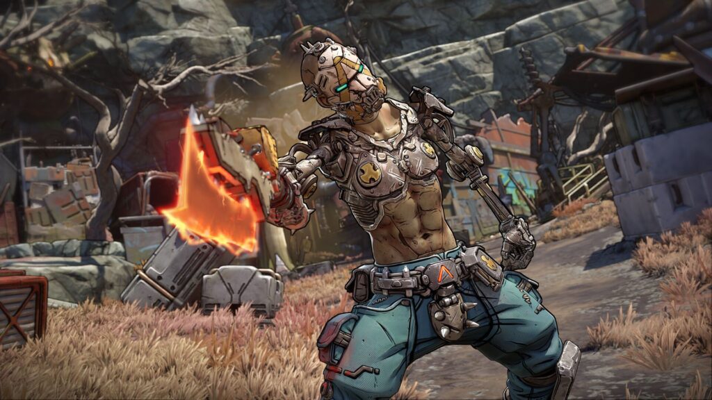 A character with a big blade in Gearbox Software and Randy Pitchford's Borderlands 4.