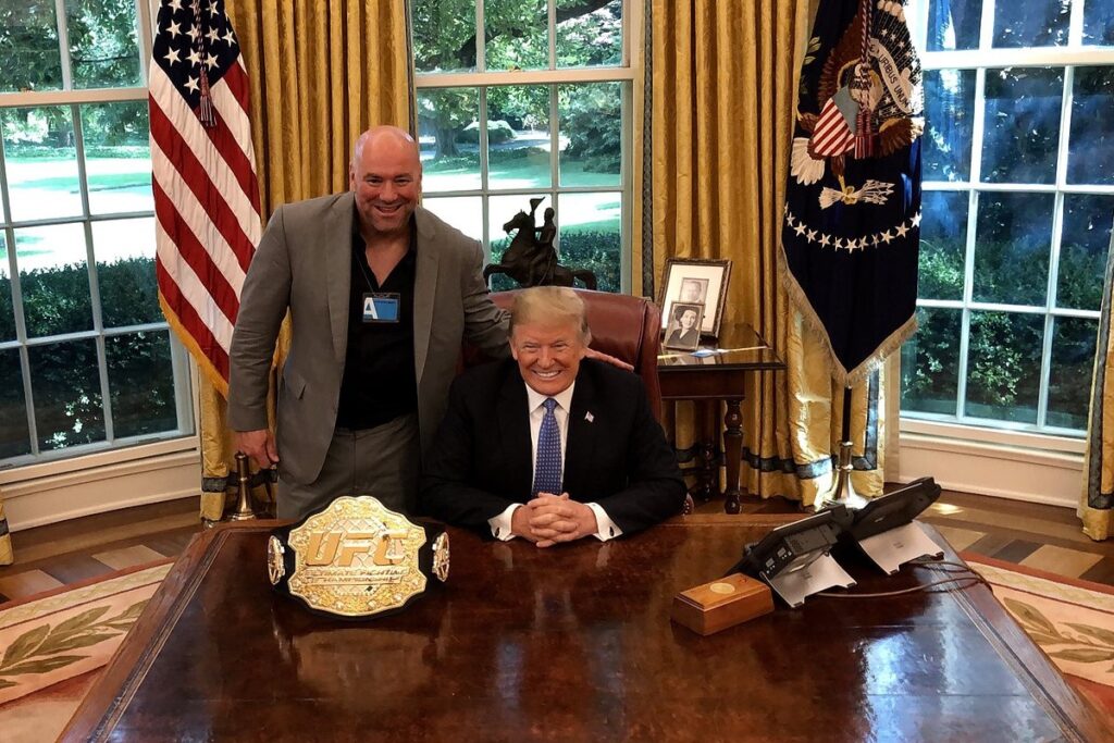 Dana White and Donald Trump in the Oval Office