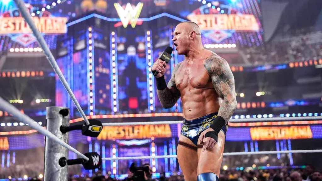 Randy Orton delivering a poromo