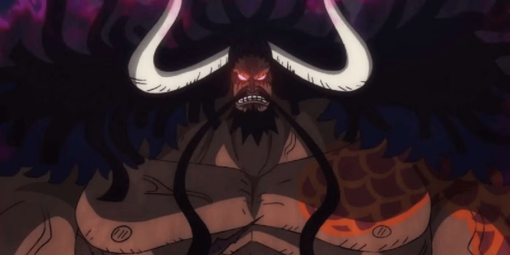An angered Kaido in One Piece.