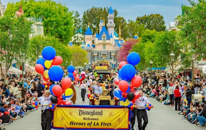 Disneyland celebrating LA fire heroes