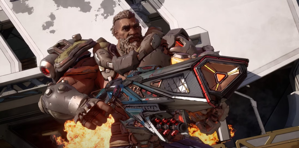 Borderlands Just Confirmed the Wildest Vault Hunter Secret Yet, and It’s Genius 8 A new Vault Hunter in Borderlands 4 called Amon, carrying a heavy weapon.