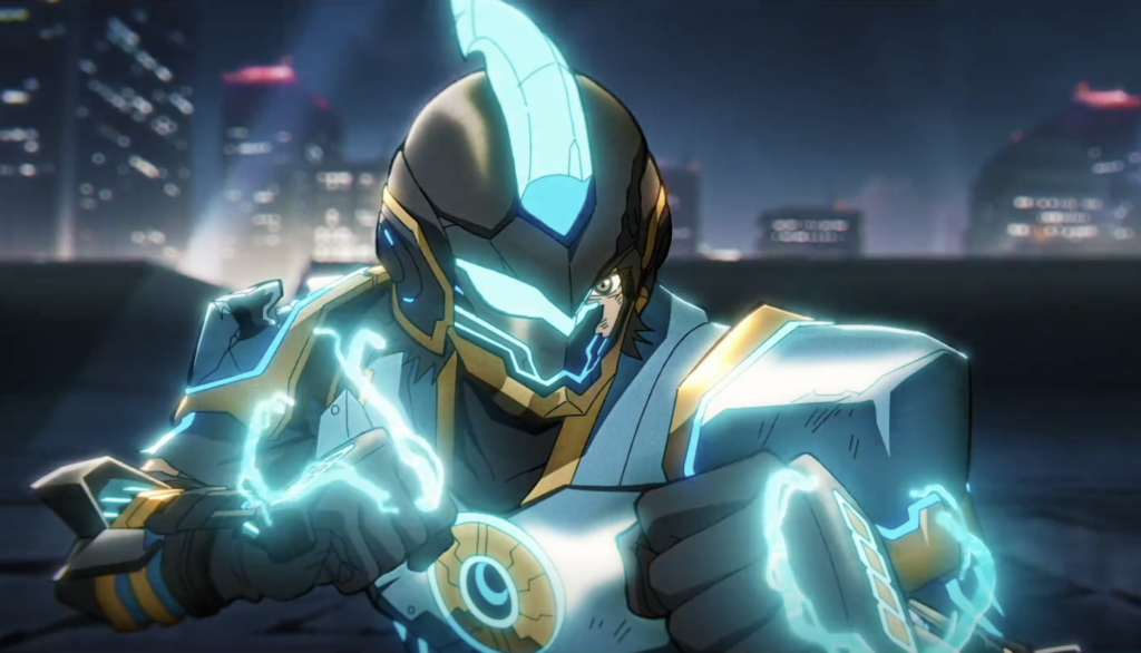 ‘To Be Hero X’ Might Have to Ditch Its Side Characters for Season 2 5 Yang Cheng as E-Soul fighting the old E-Soul in To Be Hero X.