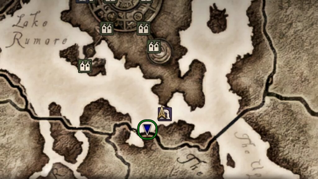 Bound Bow location marked in the in-game map of The Elder Scrolls IV: Oblivion Remastered.