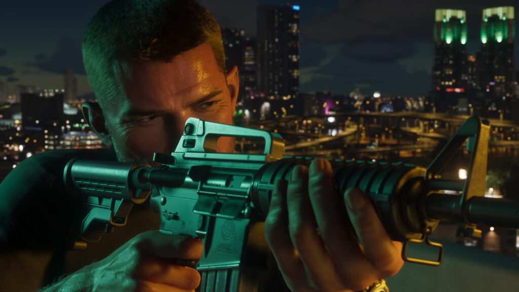 GTA 6 Might Finally Fix This Absurd Feature We’ve All Grown Accustomed To 1 Jason shooting an assault rifle in GTA 6.