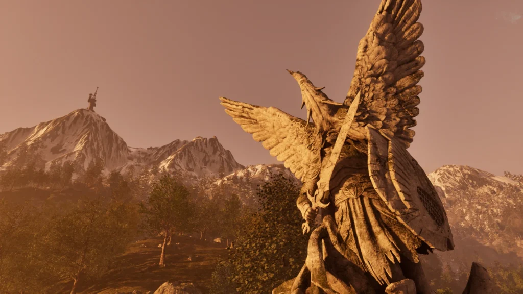 The Statue of Auri-El in The Elder Scrolls 4: Oblivion Remastered.