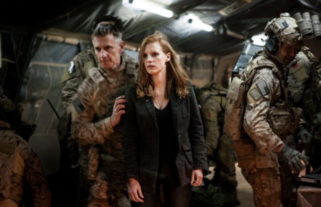 Christopher Stanley and Jessica Chastain in Zero Dark Thirty 