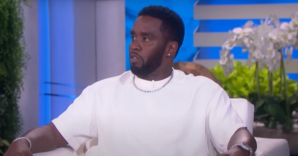 "I knew I was consenting": P Diddy's Ex-girlfriend Jane Gets Grilled Over Her Past Comments on Freak Off Parties 2 P Diddy in a white t-shirt appearing on Ellen DeGeneres Show