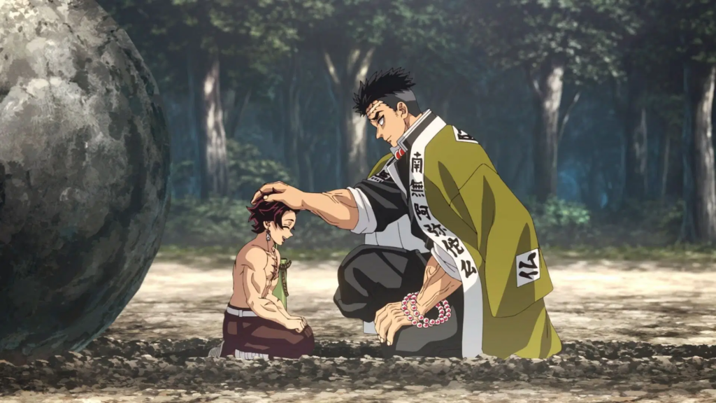 Demon Slayer: Gyomei Was Robbed of Poetic Justice to Give Zenitsu His True Hashira Moment 5 Gyomei acknowledges Tanjiro's strength in Demon Slayer.