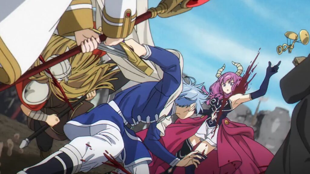 'Frieren: Beyond Journey's End' Transforms How Shonen Aftermaths Work 5 Himmel can be seen attacking Aura in a still from Frieren anime