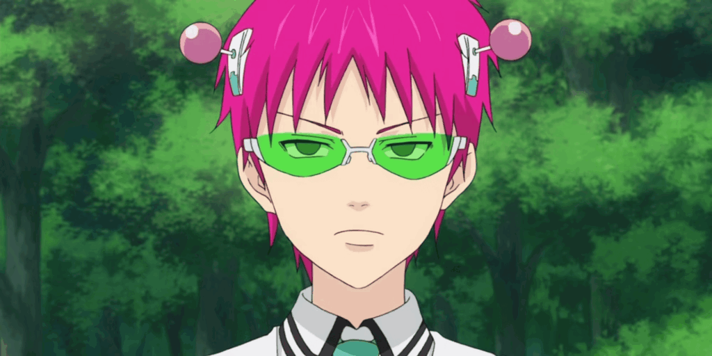 Saiki with his natural poker face in The Disastrous Life of Saiki K.