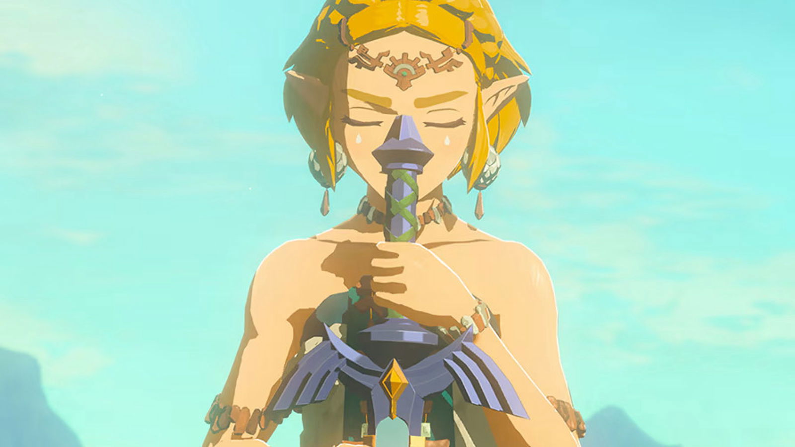 the image shows Princess Zelda from Tears of Kingdom game