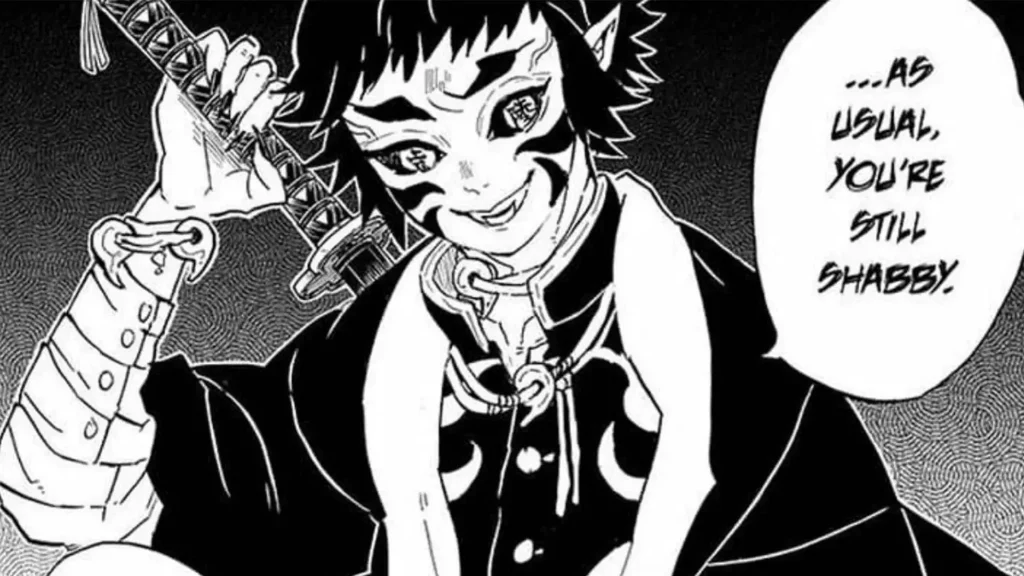Demon Slayer: Gyomei Was Robbed of Poetic Justice to Give Zenitsu His True Hashira Moment 2 Kaigaku, one of the upper moons smiles while mocking.