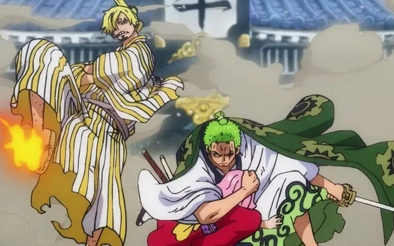 Sanji and Zoro save Toko in One Piece.