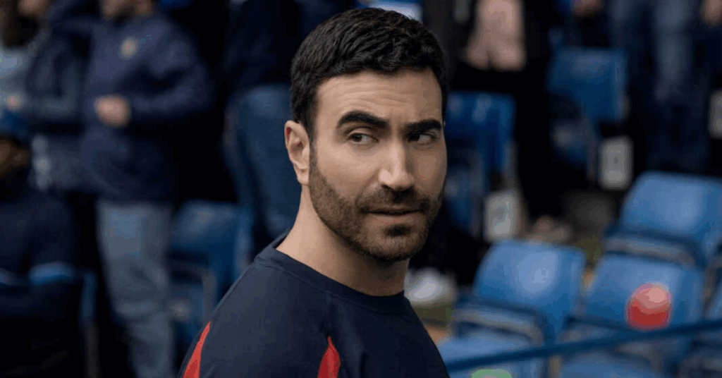 Brett Goldstein’s Wife and Family: All You Need to Know About ‘Ted Lasso’ Star 5 Roy Kent looking back from the stand.