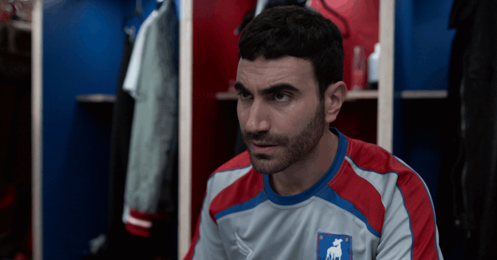 Brett Goldstein’s Wife and Family: All You Need to Know About ‘Ted Lasso’ Star 6 Roy Kent sitting in the locker room.