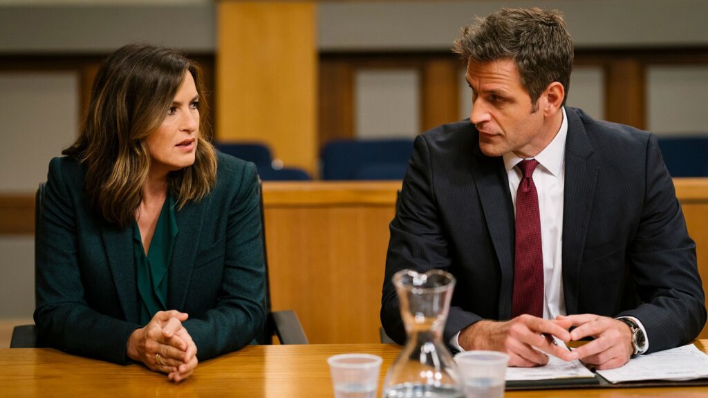 Mariska Hargitay and Peter Hermann in Law & Order: SVU