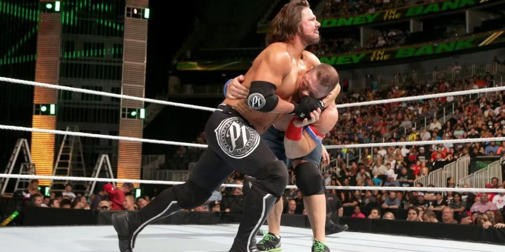 5 Best ‘Money in the Bank’ Matches in WWE History That Proved Vince McMahon Was a Genius 11 John Cena vs AJ Styles