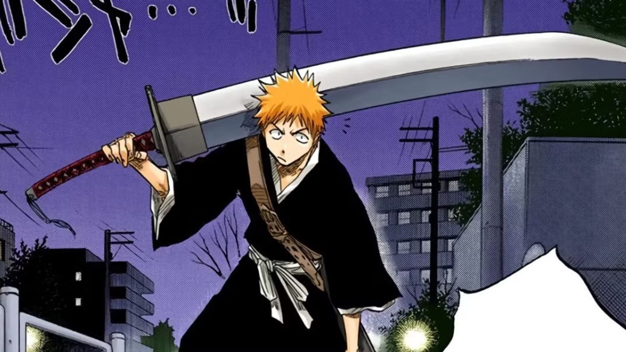 Ichigo as a Shinigami in Bleach in the beginning