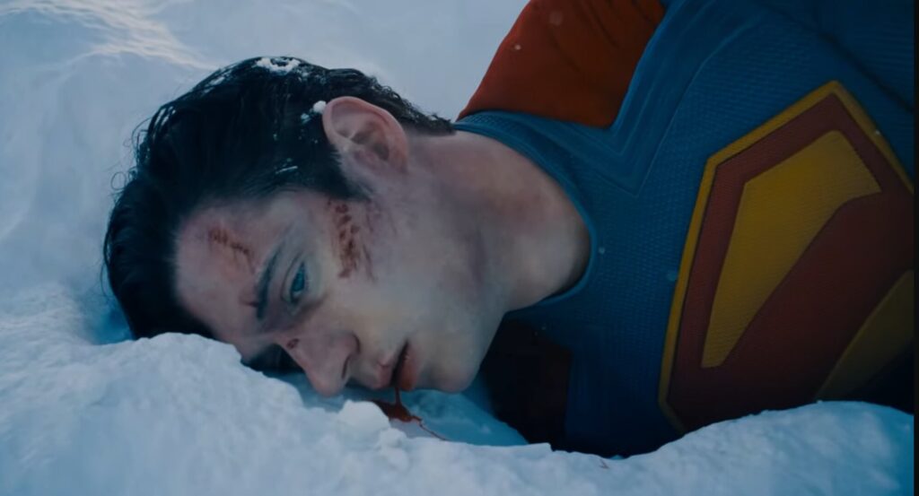 Will James Gunn’s ‘Superman’ Have a Post-Credit Scene? 3 Superman badly beat up in a scene.