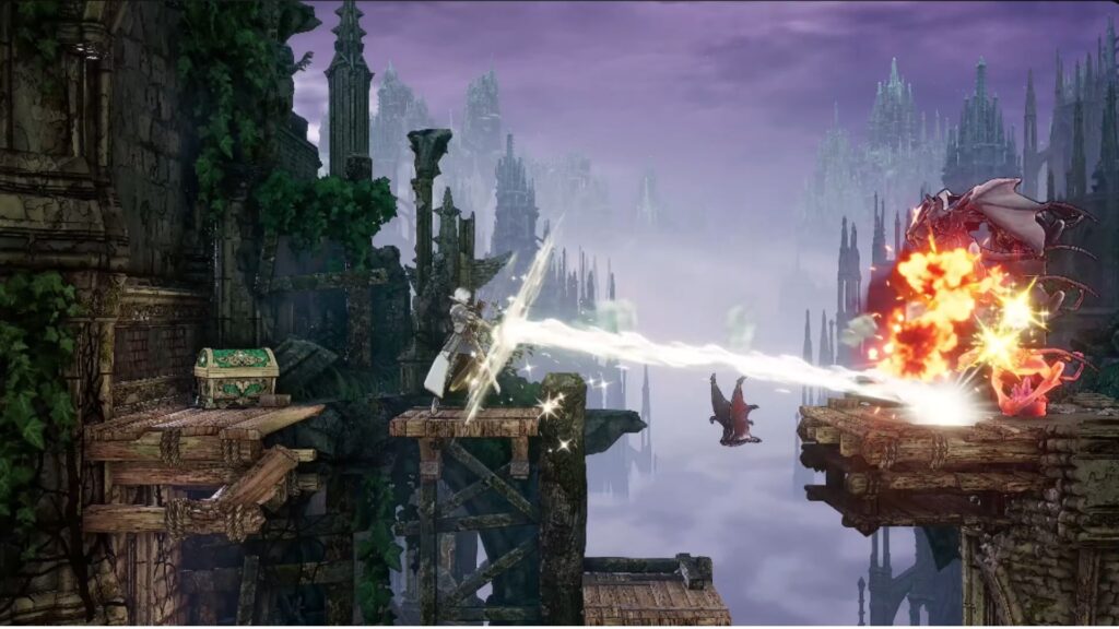 Bloodstained: The Scarlet Engagement Perfectly Captures the Spirit of Old School Castlevania 4 Using weapons in Bloodstained: The Scarlet Engagement