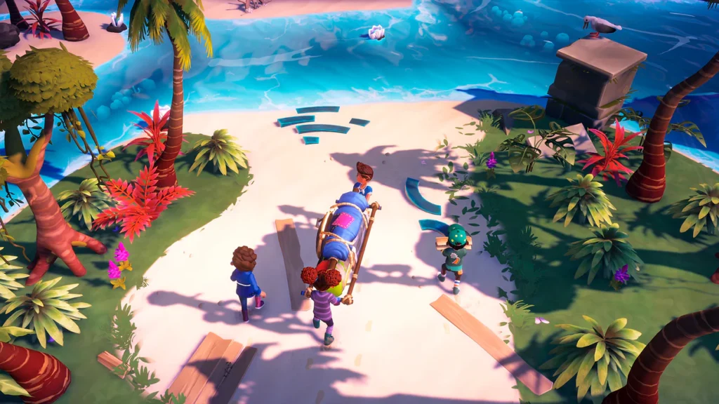 How to Easily Set Up Game Share and Game Chat on the Nintendo Switch 2 7 Survival Kids screenshot featuring kids on an island.