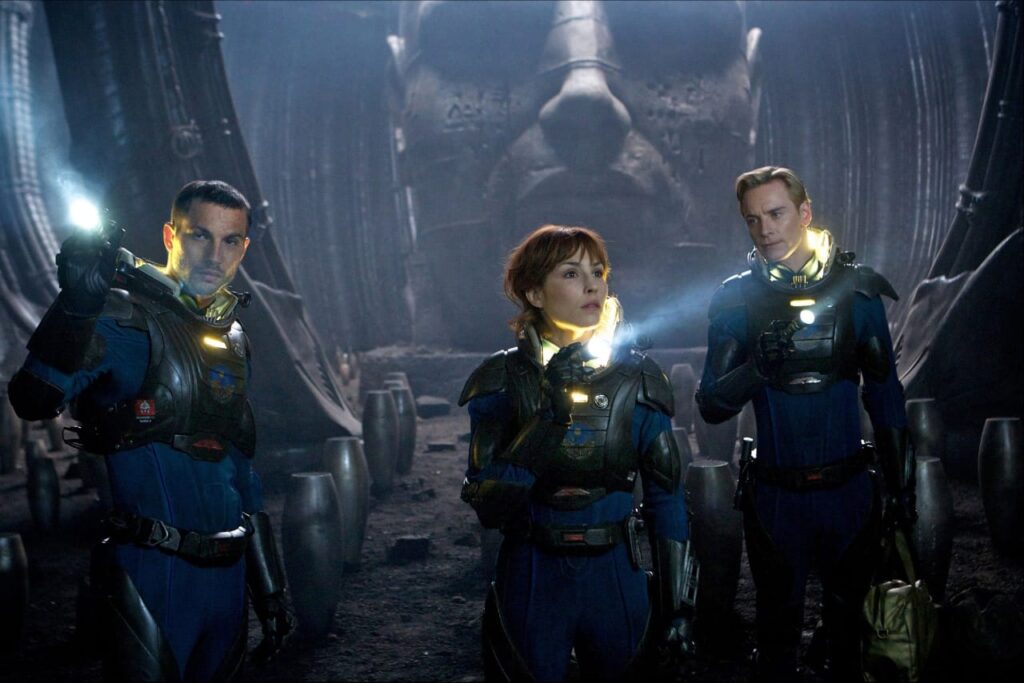All 9 'Alien' Movies, Ranked Worst to Best 6 Logan Marshall-Green, Noomi Rapace, and Michael Fassbender searching for something in a still from Prometheus.
