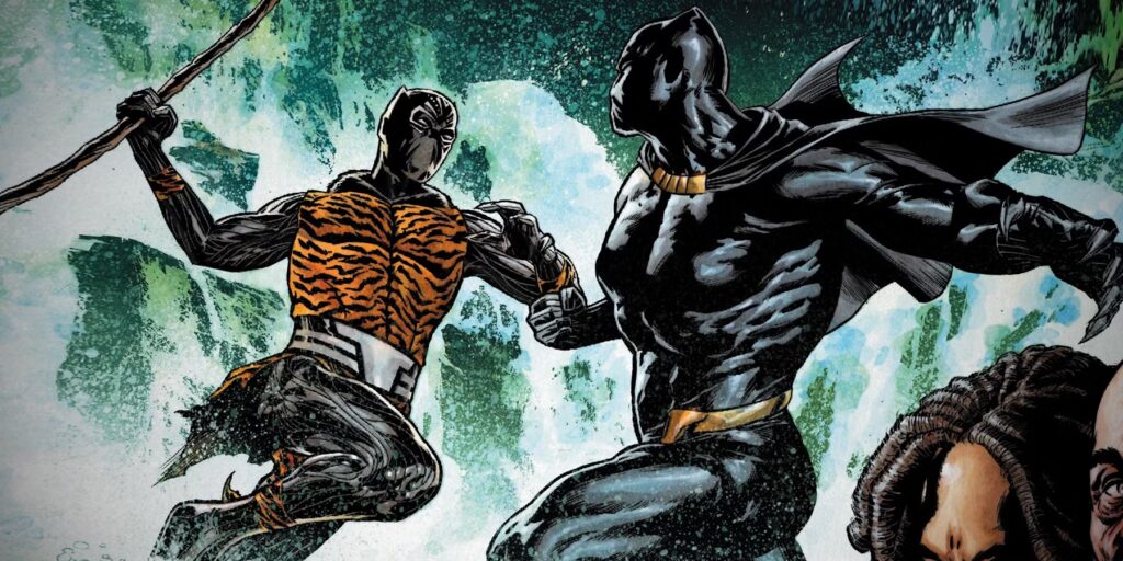 Marvel Destroys Chadwick Boseman's Legacy, Reveals White Black Panther 10 The World to Come- T'Challa fighitng Keteme for the mantle of Black Panther