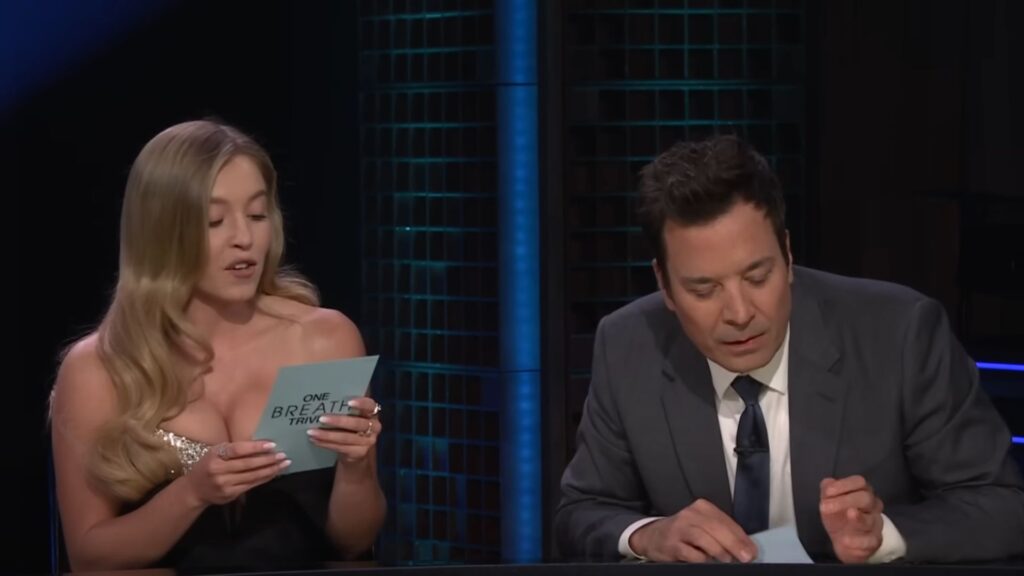 Sydney Sweeney appeared in Jimmy Fallon's show.