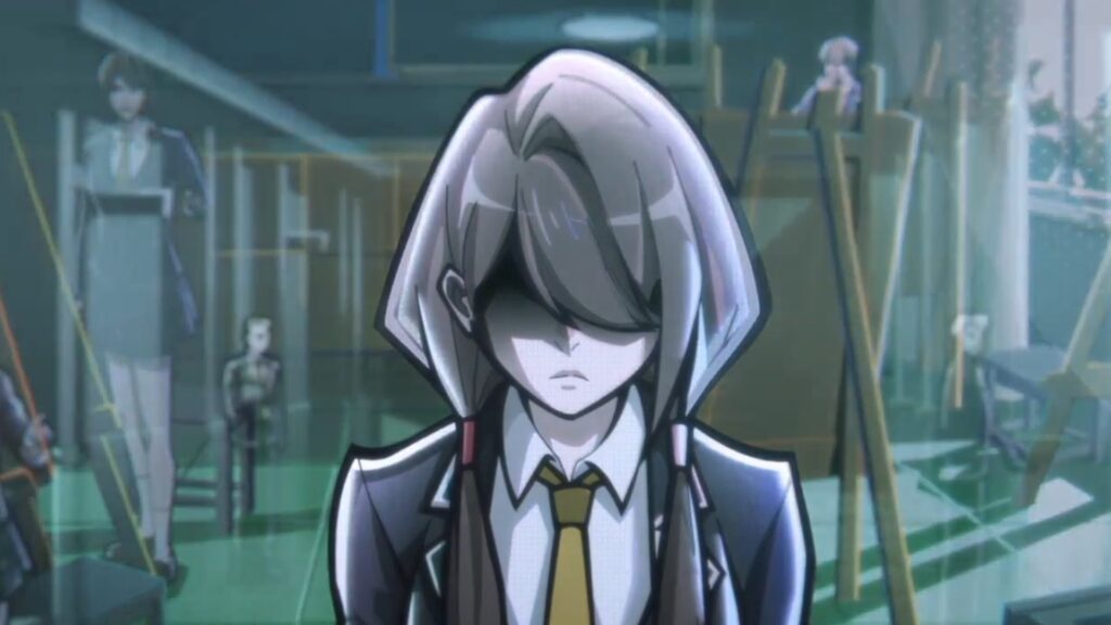 Every ‘To Be Hero X’ Villain Has One Thing in Common 7 A girl is standing in a corridor and the shadow of her hair is falling on her eyes in To Be Hero X