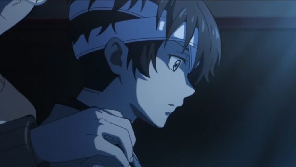 Every ‘To Be Hero X’ Villain Has One Thing in Common 8 Luo is sitting with bandaids on his head in a still from To Be Hero x anime