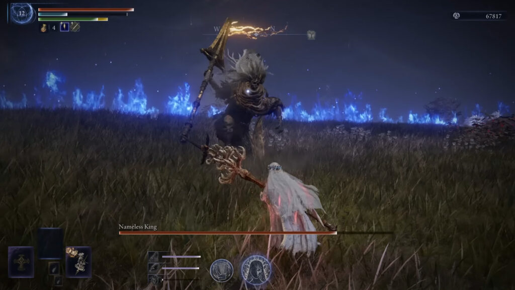 Elden Ring Nightreign Might Have Discreetly Revealed the Nameless King’s Real Name 4 An image showing Nameless King from Elden Ring Nightreign during bossfight.