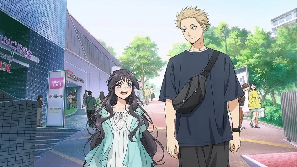 "Already clears One Piece": ‘The Fragrant Flower Blooms With Dignity’ Might Make History 4 Kaoruko Waguri and Rintaro Tsumugi walking side by side from The Fragrant Flower Blooms with Dignity.
