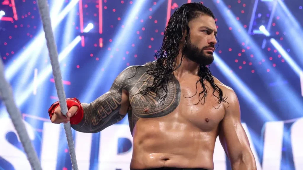 Roman Reigns during a match.