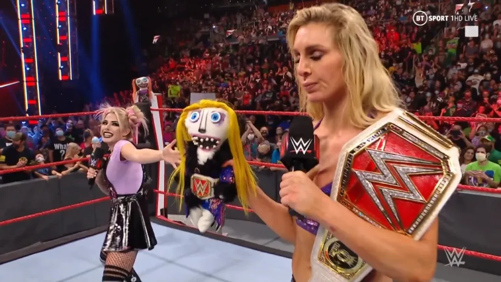 Female WWE Superstar We All Thought Would Join ‘The Wyatt Sicks’ Might Be Planning Her Own Faction 3 Alexa Bliss confronting Charlotte Flair inside the WWE ring.