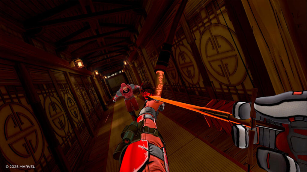 Deadpool’s Return Deserved Chaos and Carnage, Not Just Another VR Experiment 5 The image shows Deadpool taking care of enemies Ninja Style in Deadpool VR