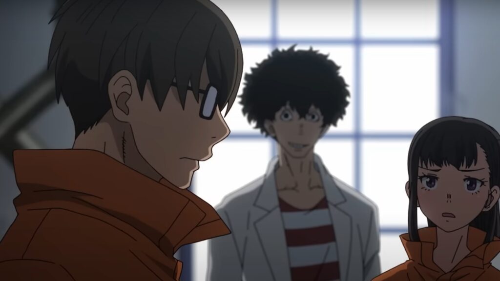 ‘Fire Force’ Makes It Impossible for You to Forget One of Its Worst Characters 4 hibana talking to maki about something