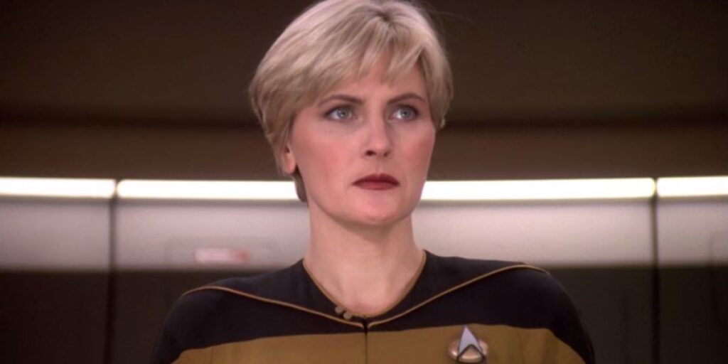 ‘Star Trek: The Next Generation’ Cast: What Are They Doing in 2025? 5 Tasha Yar in a yellow suit on Star Trek.