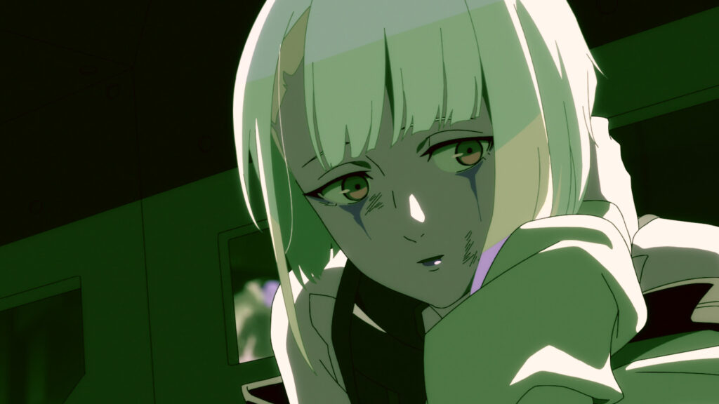 This "Emotionally destructive" Anime with a 100% Rating on Rotten Tomatoes Should Never Get a Sequel 2 Lucy is looking sideways in Cyberpunk: Edgerunners