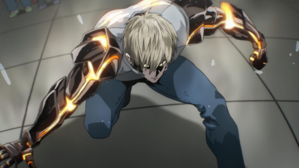 Madhouse and 'One Punch Man' Director's New Movie Might Be Exactly What We Need 12 Genos is leaning on the ground in a still from One Punch Man
