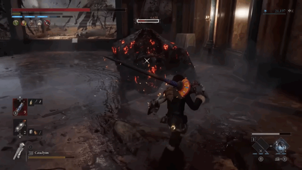 Nine New Weapon in Lies of P Overture, Ranked 3 Flame Lance of Lies of P Overture | Image Credit: Geek Media Centra via YouTube