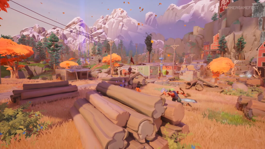 An image showing the gamplay of Last Flag, which is similar to Team Fortress 2.