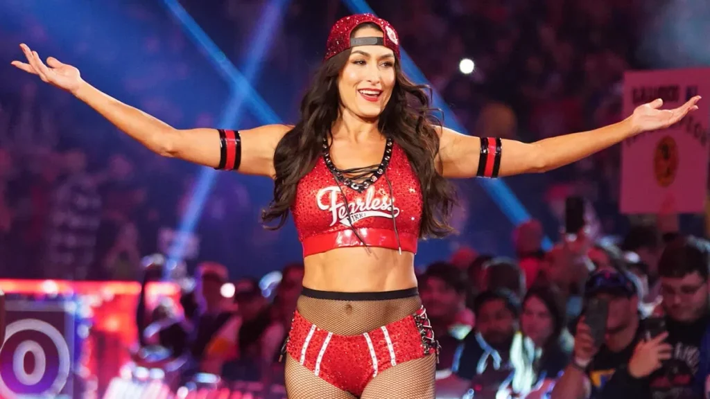 With Nikki Bella’s WWE Return, Triple H Can Do the Most Diabolical Thing to John Cena 1 Nikki Bella waving to WWE fans.