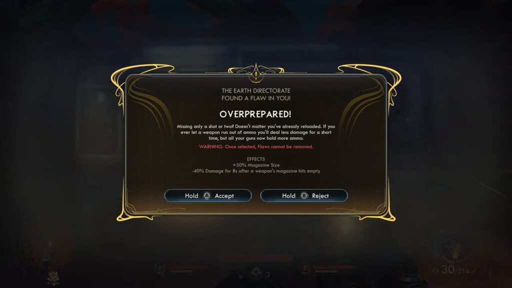 "Sounds boring… But it's in the game": The Outer Worlds 2 May Just Win Game of the Year Because of Their ‘Character Flaw’ Feature 4 The Outer Worlds 2 screenshot showcasing the "Overprepared" character flaw perk.