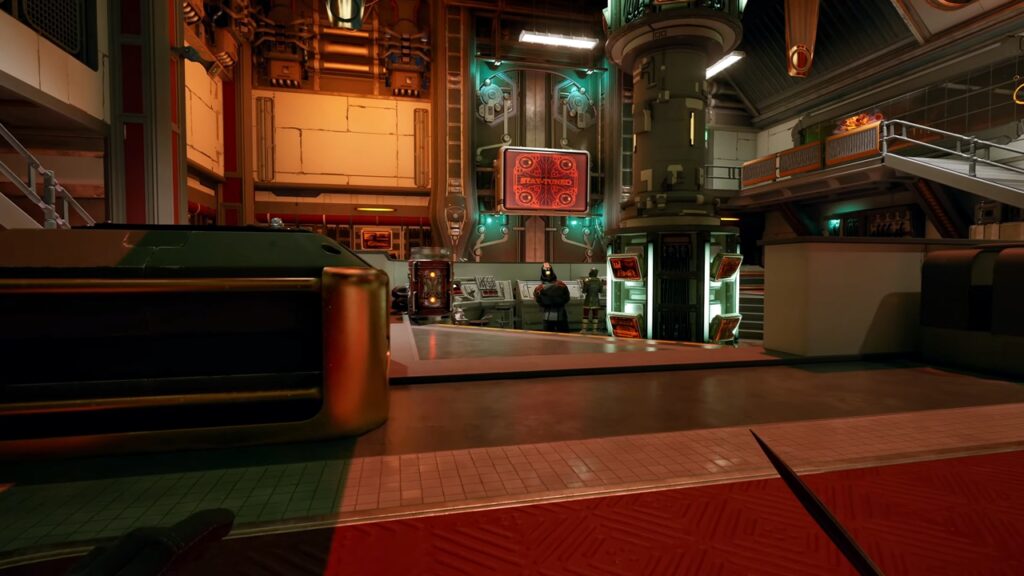"Sounds boring… But it's in the game": The Outer Worlds 2 May Just Win Game of the Year Because of Their ‘Character Flaw’ Feature 1 The Outer Worlds 2 gameplay screenshot of the player sneaking inside a building with hostile guards.