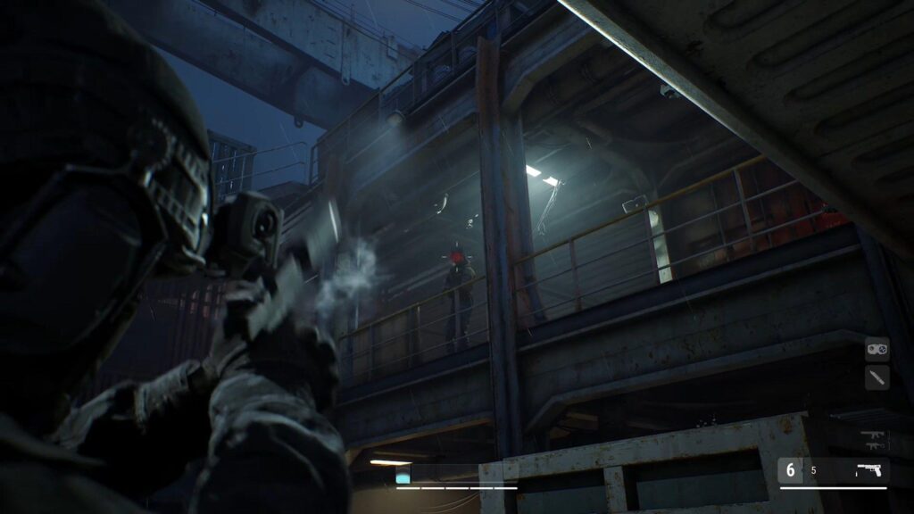 Ubisoft Take Notes: Mudang Two Hearts Is Exactly the Splinter Cell Remake I’ve Been Dreaming of 16 Ji Jeong Tae shooting at an enemy in Mudang Two Hearts.