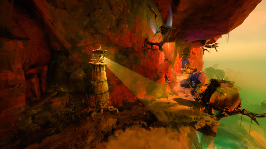 An image showing the gameplay of Keeper from Double Fine.