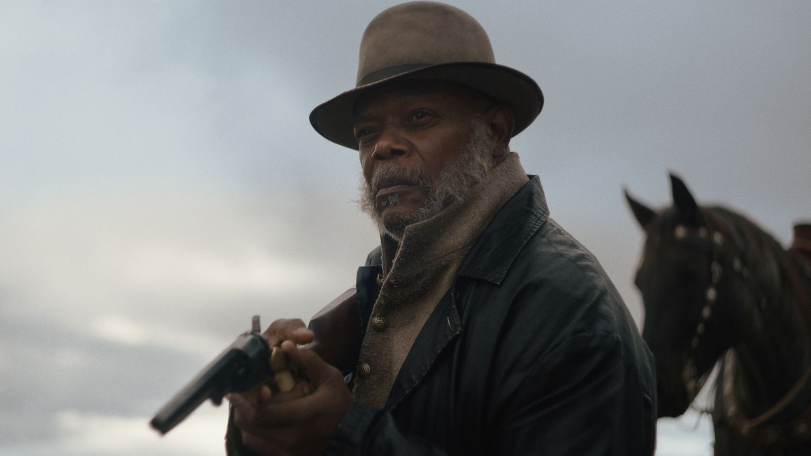 The Unholy Trinity Review — Blasphemy of a Once Proud Genre 7 a man holds a revolver, ready to aim
