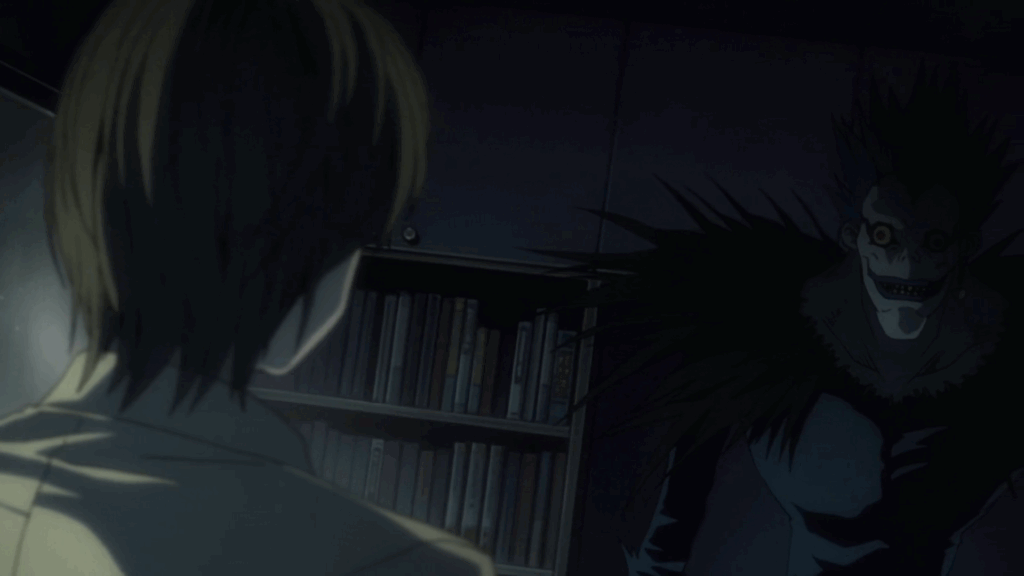 'Death Note' Voice Actor Exits Agency After Working With Them for 30 Years 5 Ryuk appears before Light