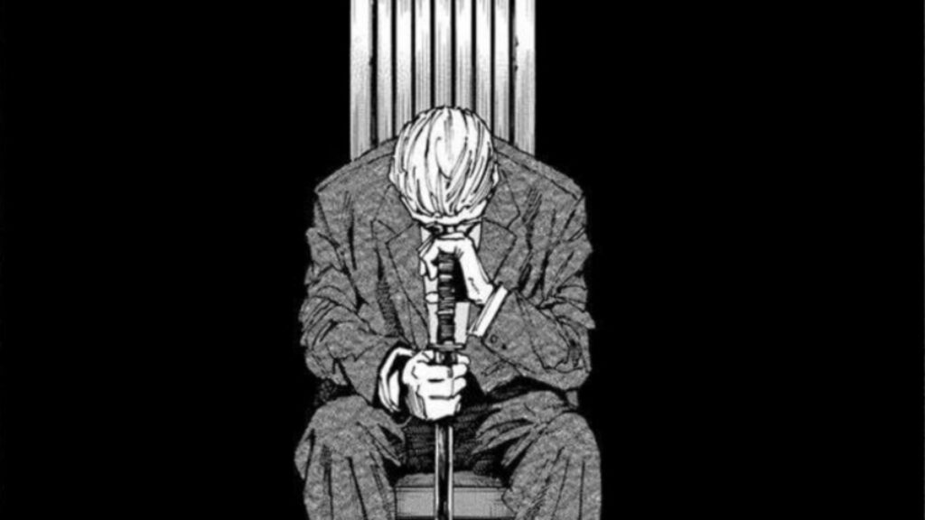 'Sakamoto Days' Has Run Itself Dry After Giving Its Main Villain a Major Upgrade 4 Takamura is leaning his head on his sword while sitting on a chair in a dark room in Sakamoto Days anime
